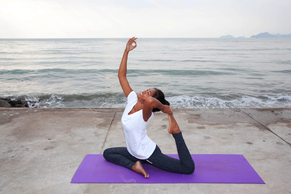 "Yoga session at Tao supporting recovering addicts, focusing on holistic recovery."